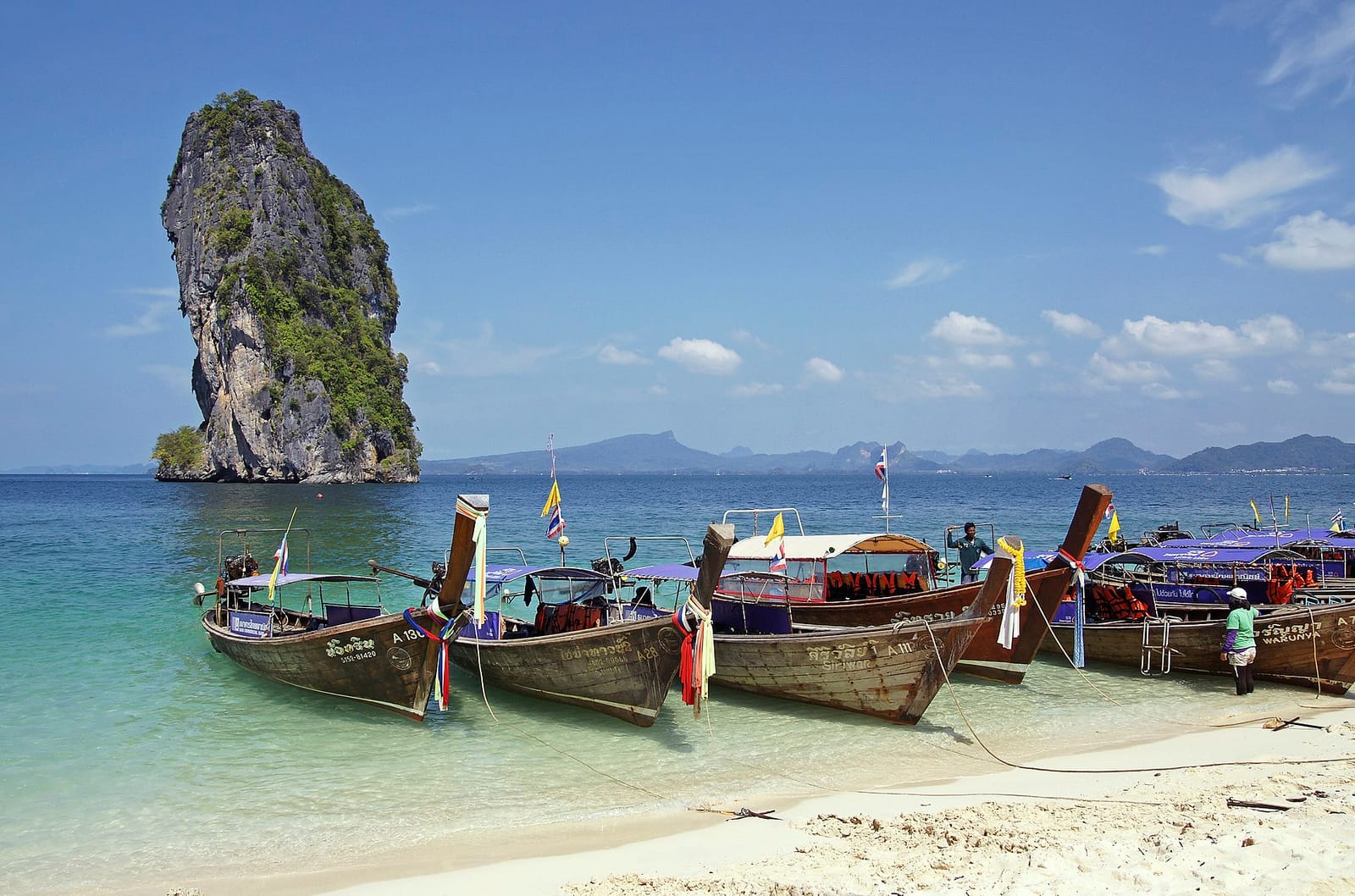 Koh Poda in calm water near Krabi, the kind of island day the dry season is for