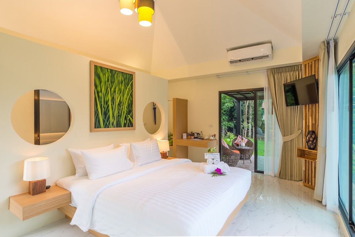 Aonang Eco Villa pool and grounds in Ao Nam Mao