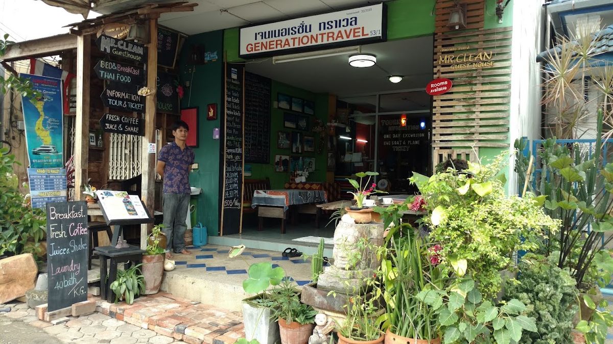 Mr. Clean Guesthouse exterior in Krabi Town