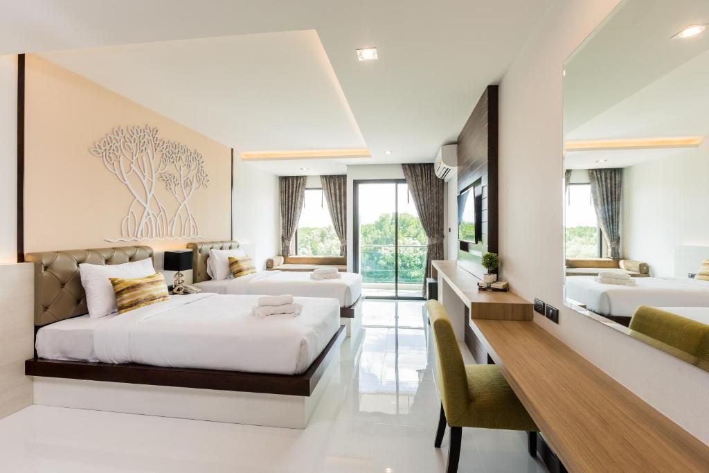 River Front Hotel pool and grounds in Krabi Town