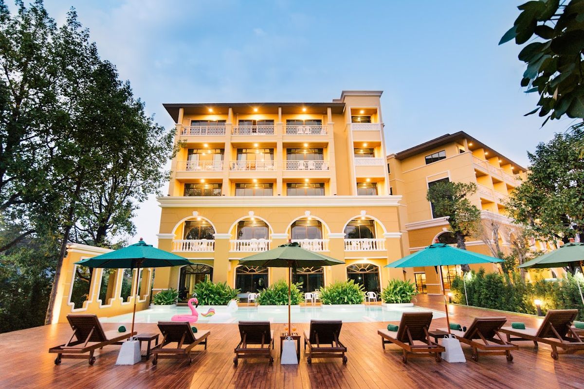 ROYAL PINEAPPLE HOTEL | a welcome to wealth & good fortune exterior in Krabi Town