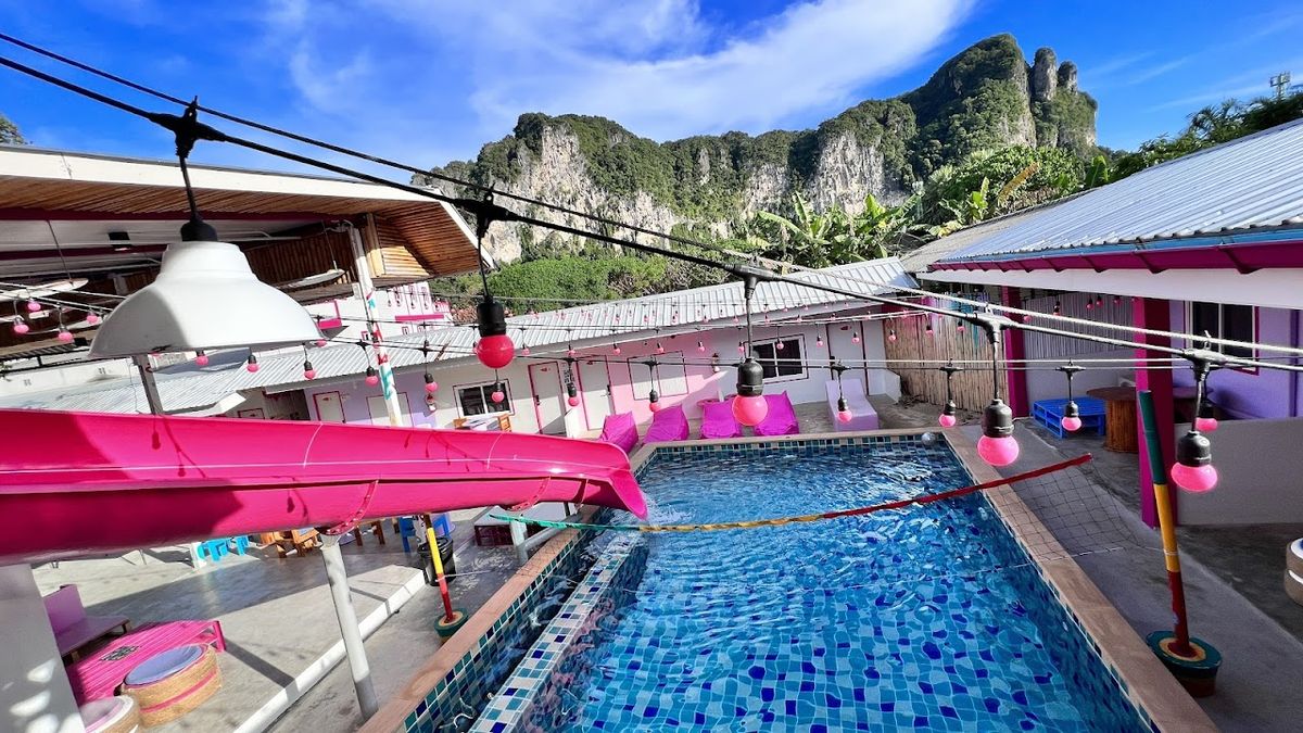 Slumber Party Hostel Krabi room interior in Railay Beach
