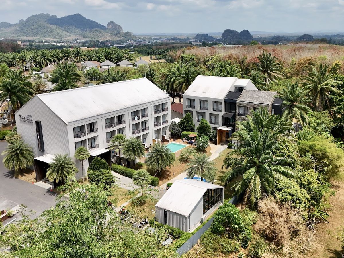 The chill hotel exterior in Krabi Town