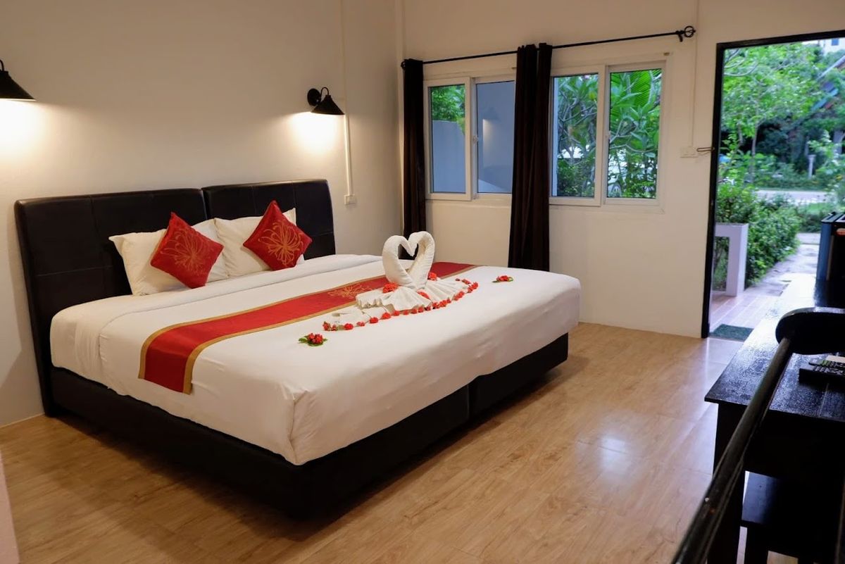 The Krabi Forest Homestay pool and grounds in Ao Nang