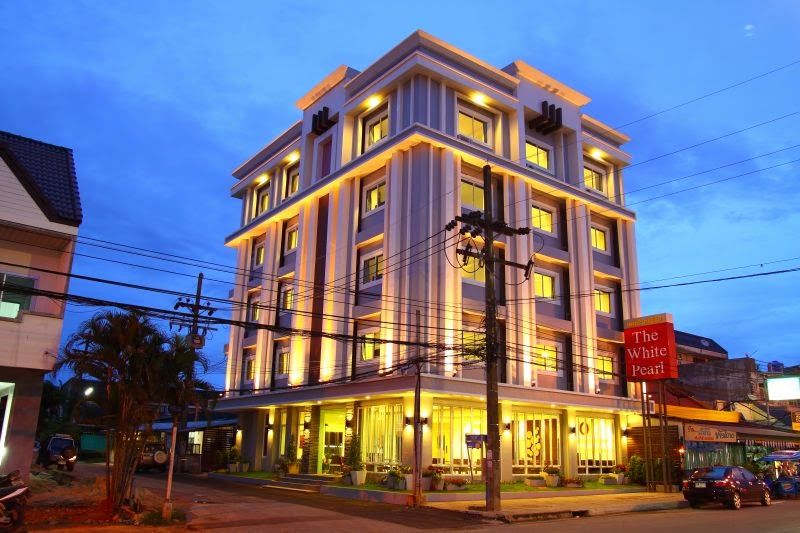 The White Pearl Hotel exterior in Krabi Town