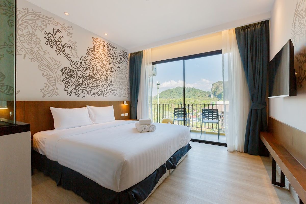 Vacay Aonang Hotel pool and grounds in Ao Nang
